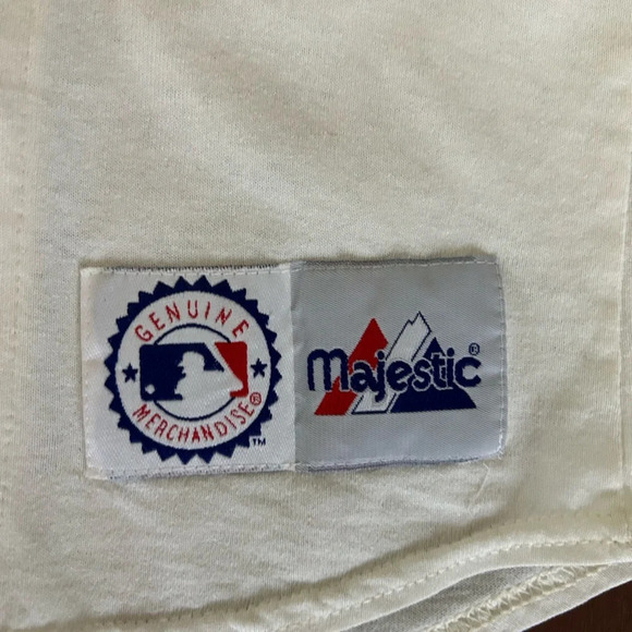 Vintage San Francisco Giants Jersey Cream Majestic MLB Baseball Inaugural Season - Picture 4 of 8